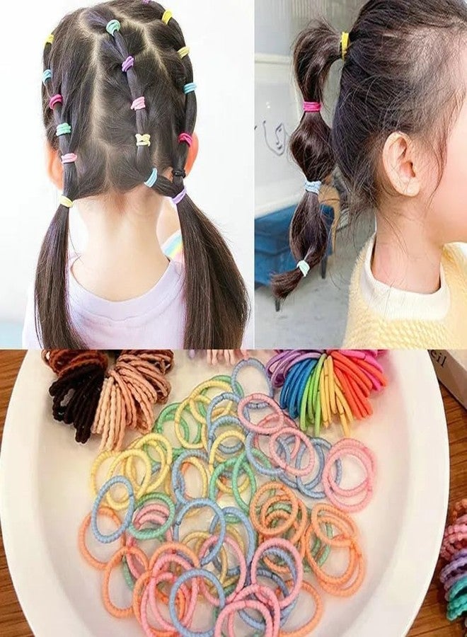 Hatanu Mall Elastic Hair Ties | Baby Rubber Bands For Thin and Thick Hair | Durable Cotton Ponytail Holders For Baby Kid Girls Hair Accessories Set (Multicolor) - With Storage Box - Image 5