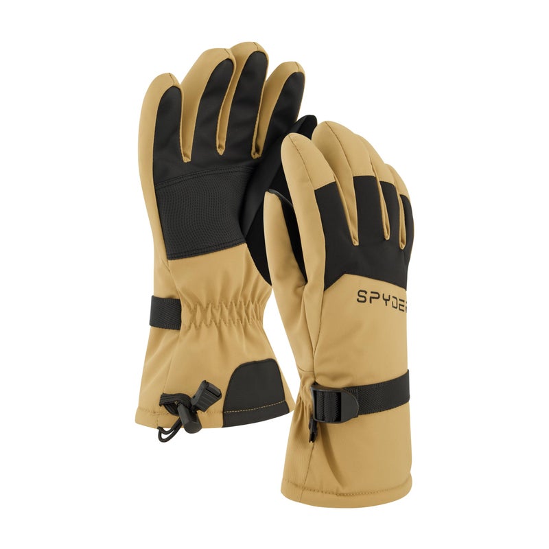Spyder Mens Insulated Winter Snow Gloves, Khaki, L - Image 1