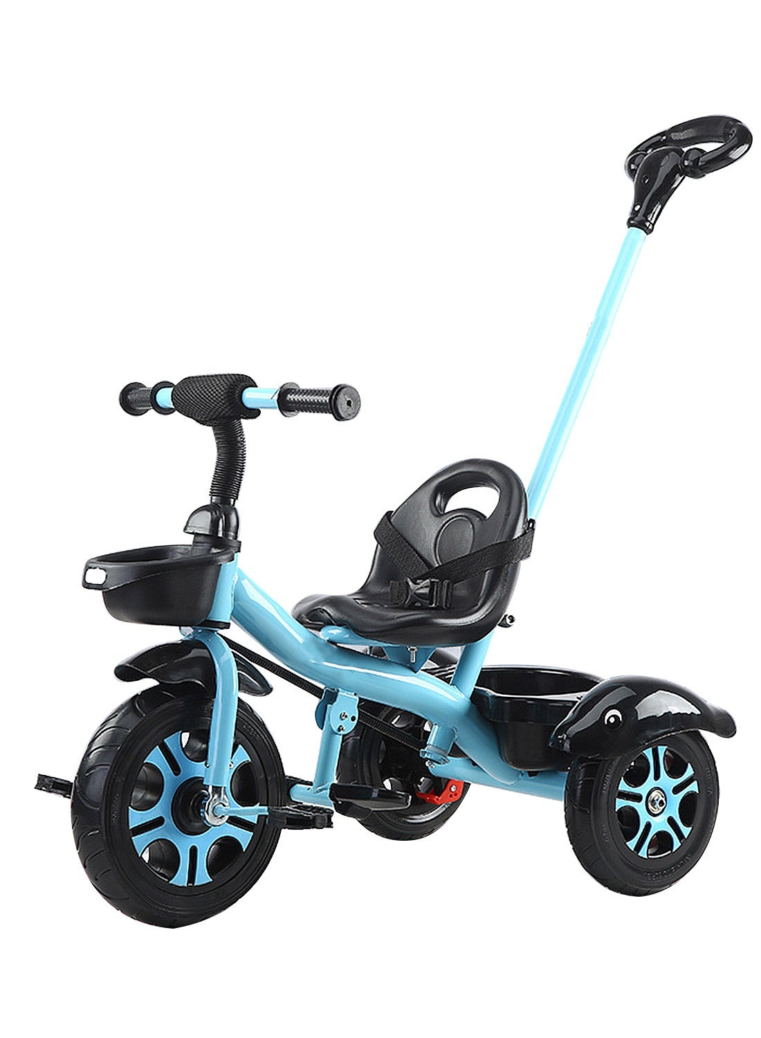 Tricycles for Kids, with Storage Basket, Adjustable Seat and Parent Push Handle, Children Trike for 1-6 Years Boys and Girls, Balance Bike for Indoor Outdoor