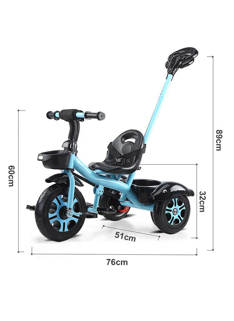 MaBaby Tricycles for Kids, with Storage Basket, Adjustable Seat and Parent Push Handle, Children Trike for 1-6 Years Boys and Girls, Balance Bike for Indoor Outdoor  - Image 4