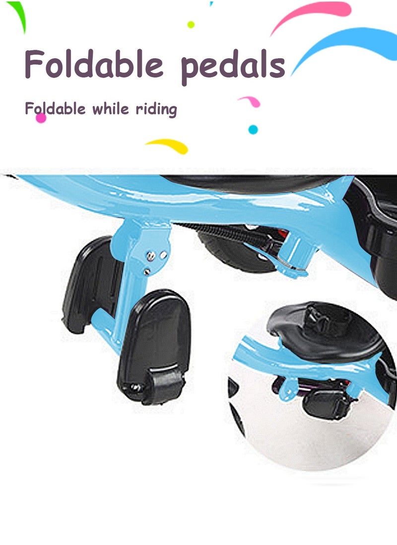 MaBaby Tricycles for Kids, with Storage Basket, Adjustable Seat and Parent Push Handle, Children Trike for 1-6 Years Boys and Girls, Balance Bike for Indoor Outdoor  - Image 5