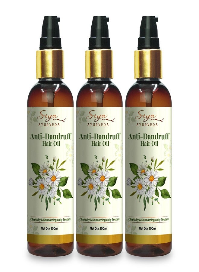 SiyaAyurveda Siya Ayurveda Anti-Dandruff Oil - Ayurvedic Dandruff Treatment for Healthy Scalp Flake-Free Hair, Dandruff Control Oil, Pure & Natural Ingredients Pack 3 - Image 1