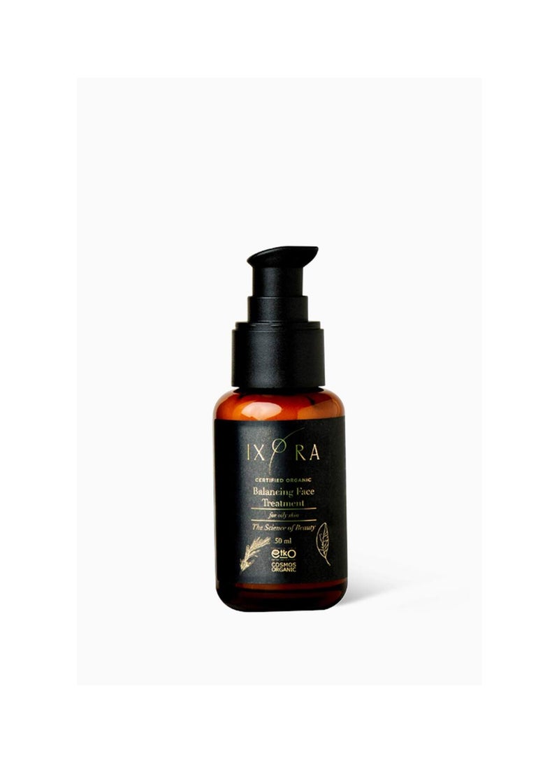 Ixora Balancing Face Treatment: Restores Your Skin's Balance and Mattifies Oily Skin, Targets Acne-Prone Skin with Antibacterial Properties - Purifying and Mattifying Formula for Oily Skin - Image 1