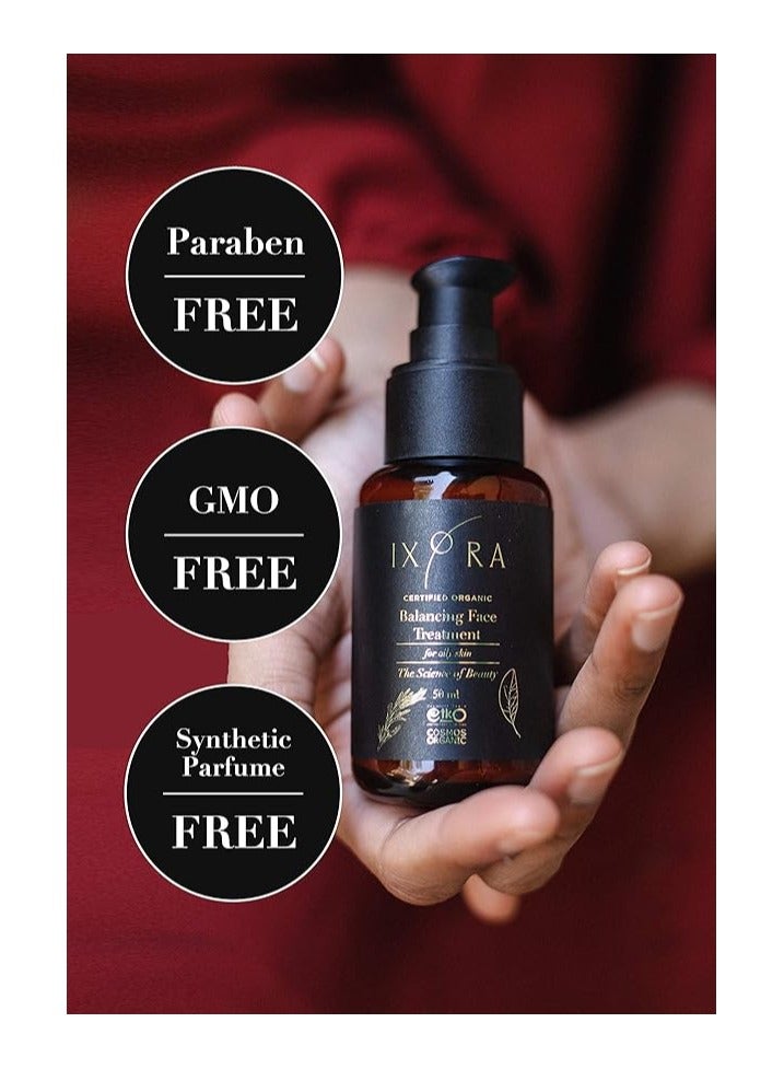 Ixora Balancing Face Treatment: Restores Your Skin's Balance and Mattifies Oily Skin, Targets Acne-Prone Skin with Antibacterial Properties - Purifying and Mattifying Formula for Oily Skin - Image 2