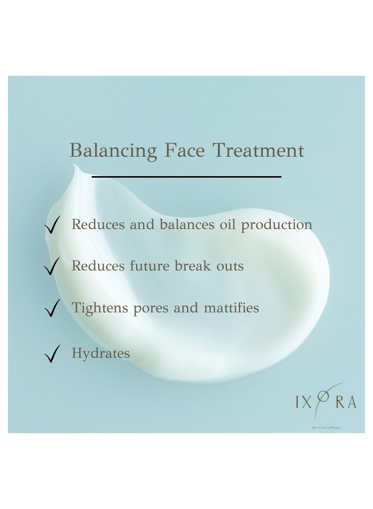 Ixora Balancing Face Treatment: Restores Your Skin's Balance and Mattifies Oily Skin, Targets Acne-Prone Skin with Antibacterial Properties - Purifying and Mattifying Formula for Oily Skin - Image 4