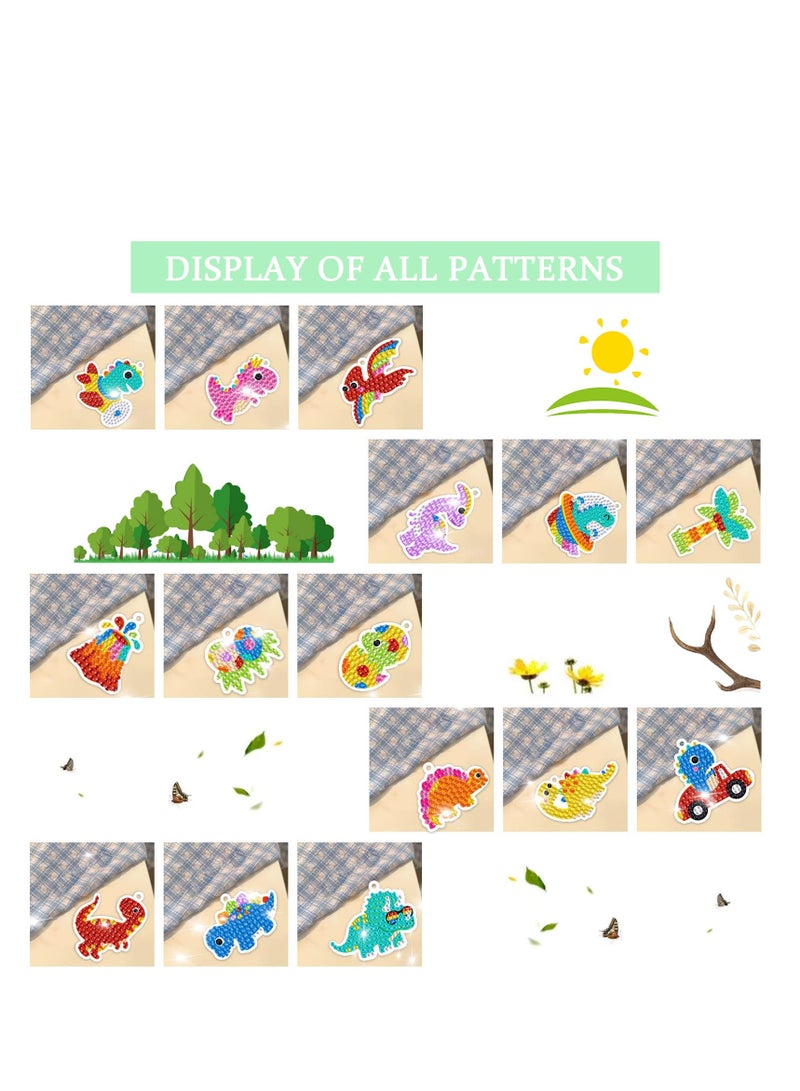 SYOSI 5D Diamond Painting Kits with Keychains, Arts and Crafts for Kids, Girls and Boys Ages 6-12, Gem Painting Kits, Make Your Own Gem Keychains Double Side by Number, Suitable Ages 3-5 4-6 6-8 10-12 - B - Image 5