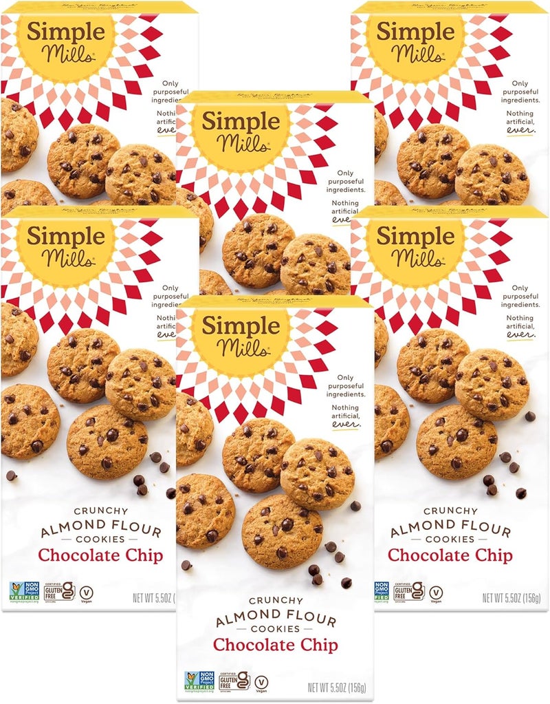 Simple Mills Crunchy Almond Flour Cookies - Chocolate Chip - Image 1
