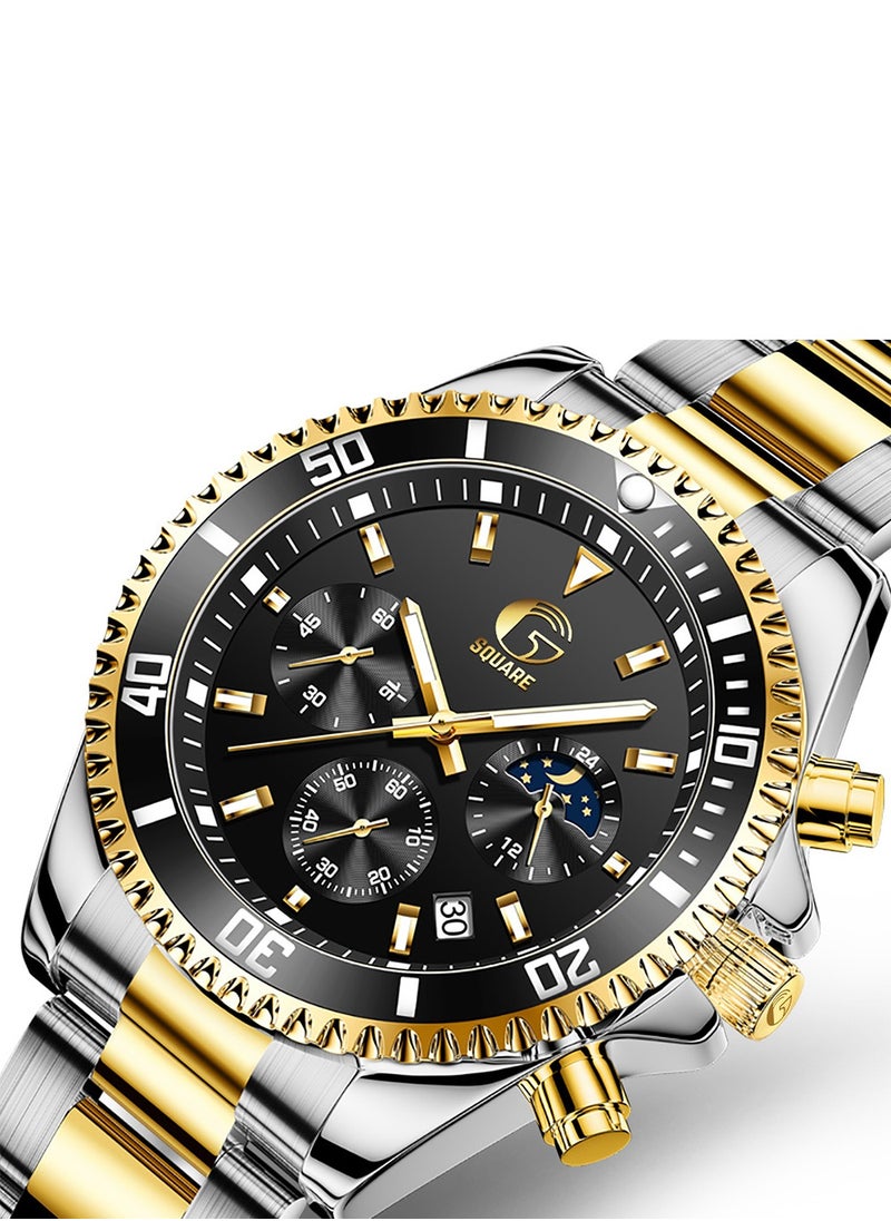 Gsquare Men's Analog Quartz Black Dial Stainless Steel Watch-2870  - Image 2