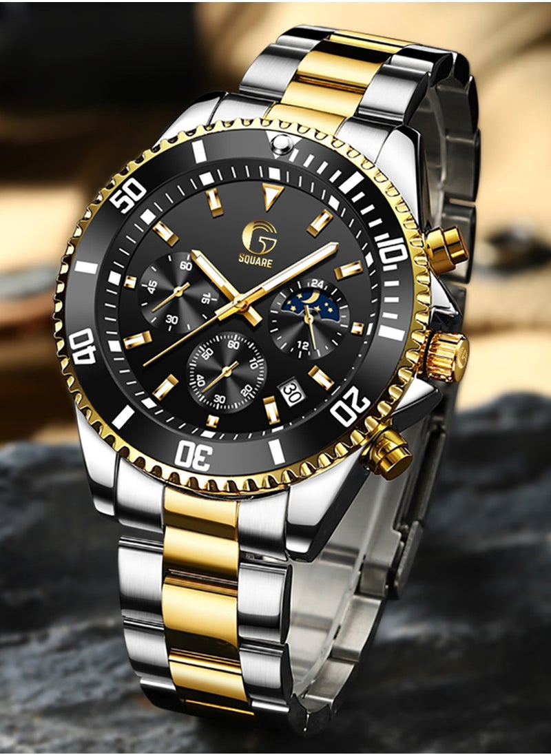 Gsquare Men's Analog Quartz Black Dial Stainless Steel Watch-2870  - Image 3