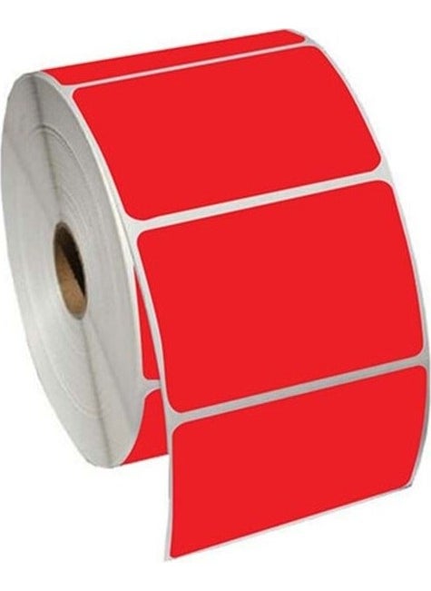 30X60 Red Barcode Label Thermal 1000 Li Wrap