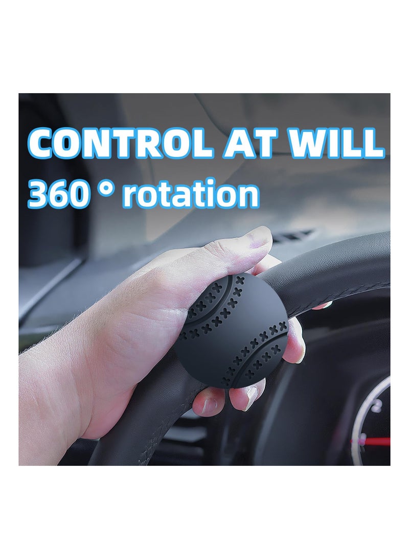 SYOSI Steering Wheel Knob Steering Wheel Spinners, ABS & Silicone Non-Slip Knob with Metal Ball Bearing, Easy Installation, Car Steering Wheel Power Handle Knob fit for Trucks, Tractors, Mowers Etc (1 Pack) - Image 2