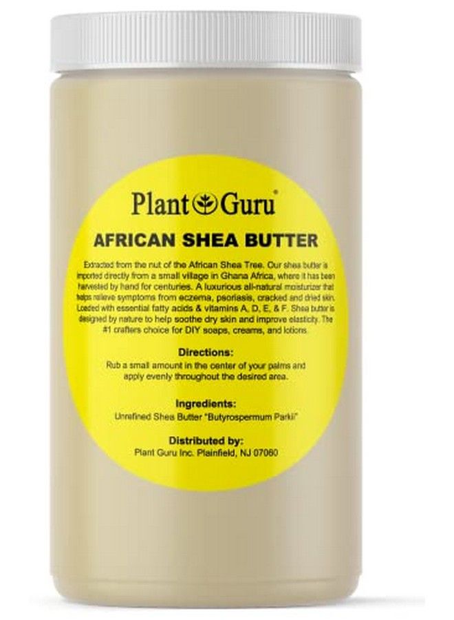 Plant Guru زبدة الشيا الأفريقية الخام 32 أونصة / 2 رطل جرة بالجملة 100% نقية طبيعية غير مكررة مثالية لترطيب البشرة الجافة للجسم والوجه ونمو الشعر. رائعة لصنع الصابون وبلسم الشفاه. - Image 2