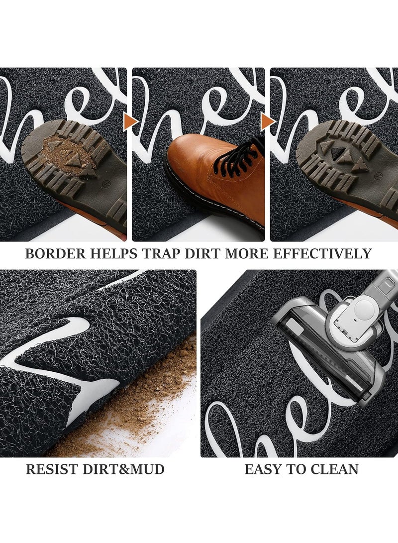 موثوقية التنبؤ Door Mat Indoor Outdoor Doormat Multiple Use Welcome Mats for Front Door Easy to Clean Garage Floor Mat Durable Wear Resistant Rugs for Outside Entry - Image 3