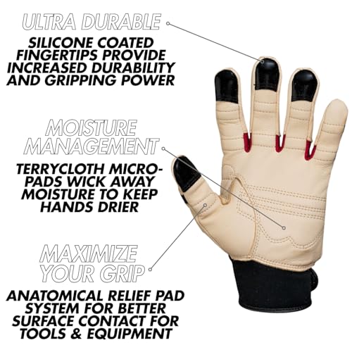 Bionic Women's ReliefGrip Gardening Premium Leather Gloves (Large) - Image 3