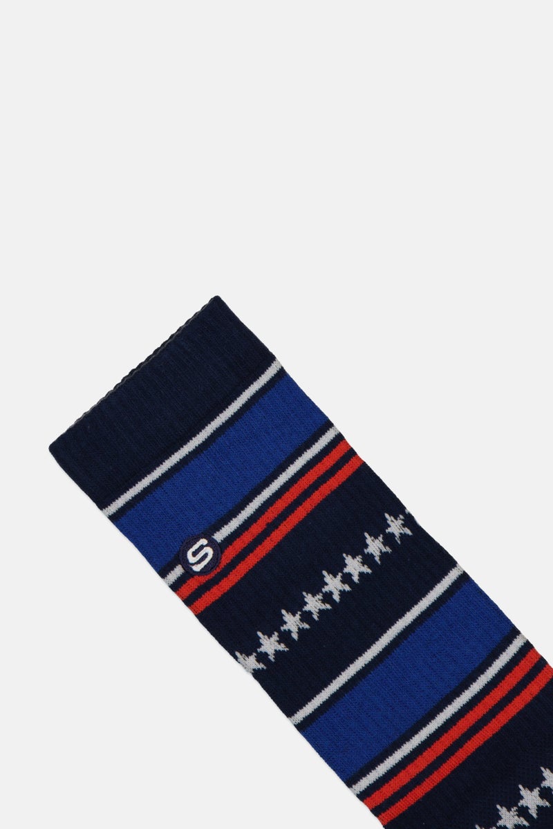 SKECHERS Men 1 Pair Embroidered Logo Crew Socks, Multicolor - Image 3