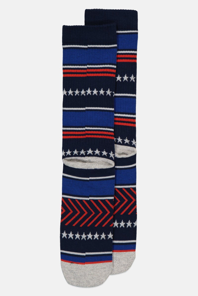 SKECHERS Men 1 Pair Embroidered Logo Crew Socks, Multicolor - Image 2