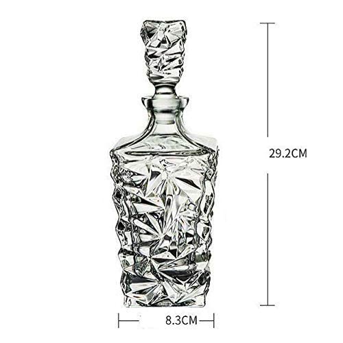 Jet Roy Jet Roy European Diamond Crystal Clear Glass Decanter 1 Pcs - Perfect for Whiskey, Scotch, Wine, Vodka, Tequila, Rum etc (2)  - Image 5