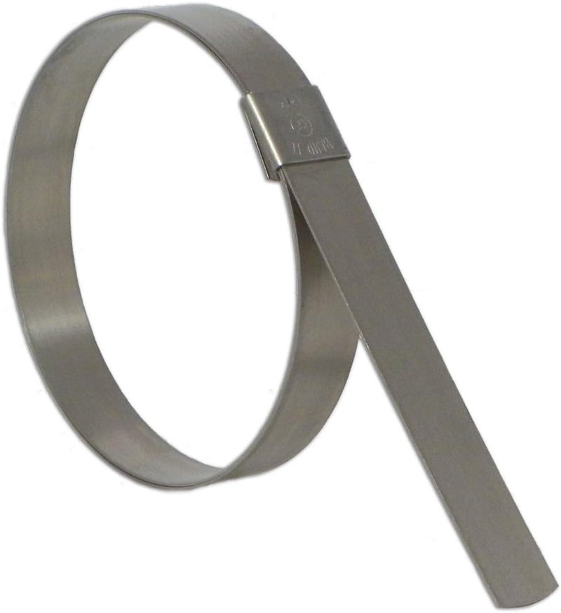 Bandit CP1899 5/8" Wide x 0.025" Thick 4-1/2" Diameter, Galvanized Carbon Steel Center Punch Clamp (25 Per Box) - Image 1