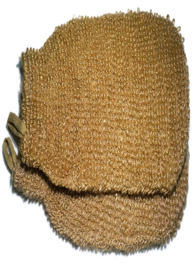 JINS-Hung 2 Pieces(5.1×9.0 inches) Natural Vegetable Fiber Exfoliating Sisal Bath Spa Shower Scrubber Loofah Rub Glove Mitt Mitten - Great for Your Skin Care in The Bath - Anti - Image 5