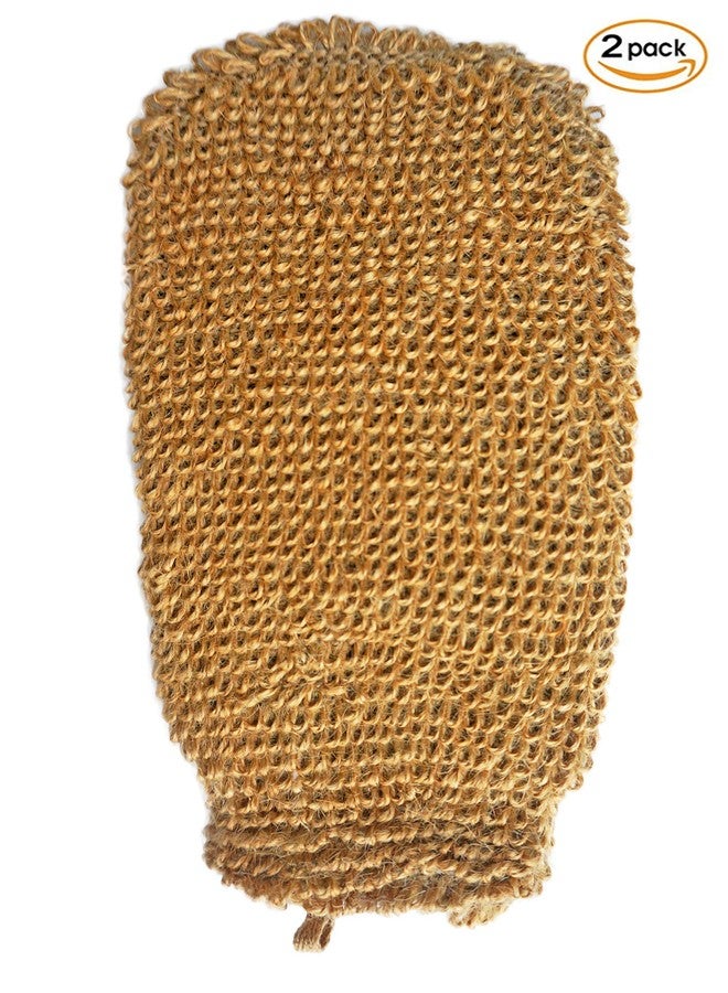 JINS-Hung 2 Pieces(5.1×9.0 inches) Natural Vegetable Fiber Exfoliating Sisal Bath Spa Shower Scrubber Loofah Rub Glove Mitt Mitten - Great for Your Skin Care in The Bath - Anti - Image 4
