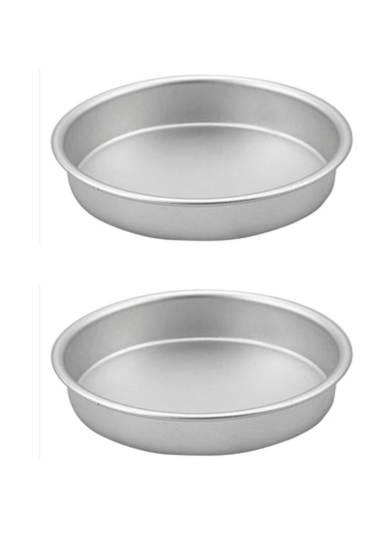 Morlife 2 Pack Aluminum Pizza Pan, 7 Inch Size, Silver 19.5*17*2.5cm - Image 5