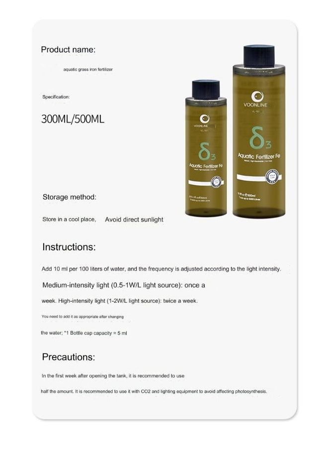 Generic - B&K Voonline Aquarium Fertilizer K, Fe and Nutrient 500ML - Image 1