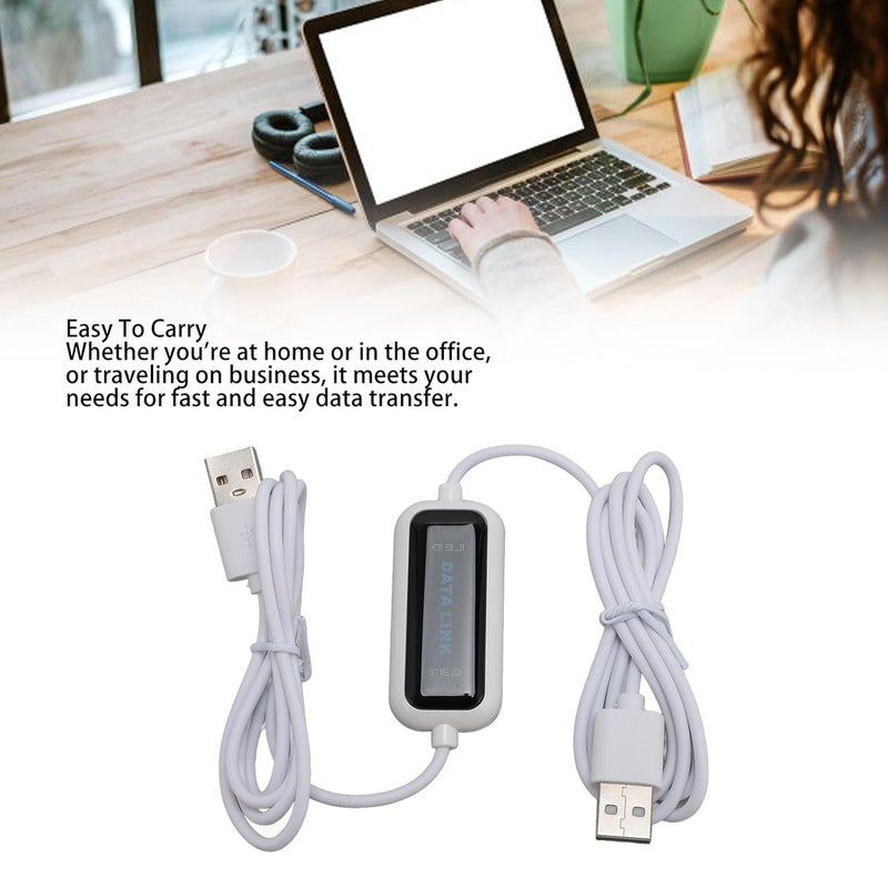 High Speed USB Data Transfer Cable, PC to PC Data Transfer Cord for 2000, 7, 8, 10, with Online Sharing Synchronization Function - Image 2