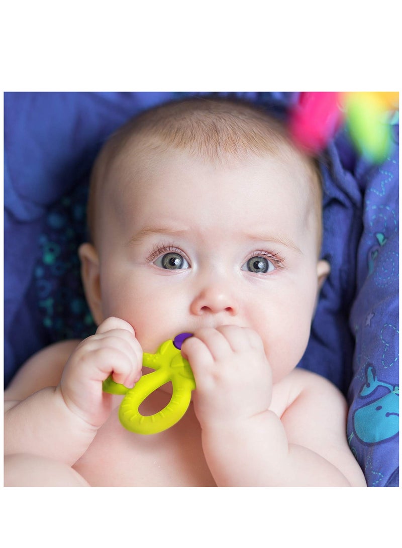 5 Pack BPA Free Silicone Fruit Teether Toy with Storage Case, for 3 Months Above Infant Sore Gums Pain Relief - Image 2