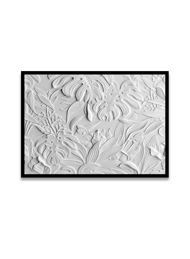 ماركتنا لوحة جدارية قماشية فنية لتزيين الحائط بتصميم تجريدي مع برواز اسود مجوف مقاس 120x80سم قطعة واحدة - Image 2