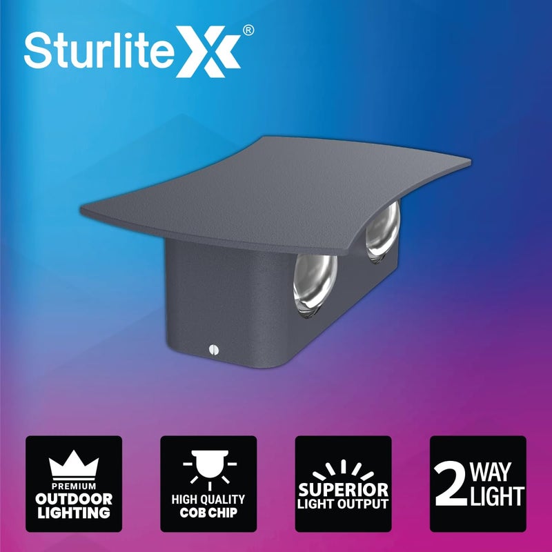 Sturlite Mystic 5Watt 2Way LED Wall Light 3K Color Temperature Corrosion Scratch Resistant Aluminum Body with IP65Weather Protection Indoor Outdoor Wall Mount Decorative Light Pack of 1 - Image 2