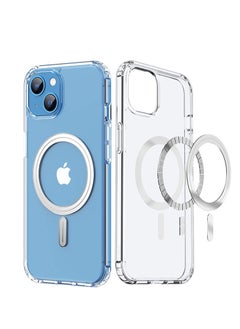 iPhone 14 Cover Clear Magsafe with Built-in Magnets Crystal Clear Yellow Resistant Anti-Scratch Slim Soft  Protective Case