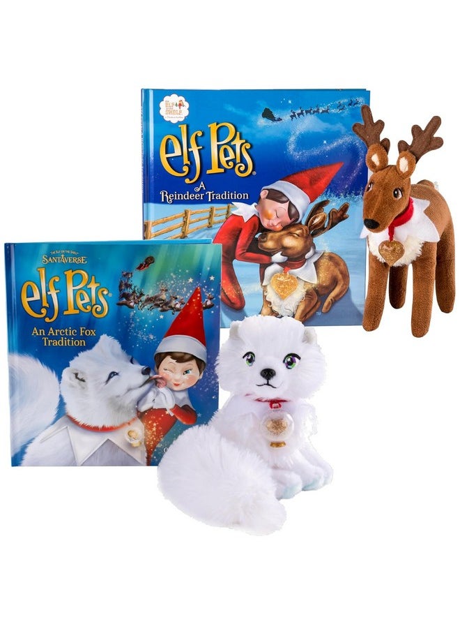 The Elf on the Shelf The Elf on the Shelf Elf Pets: Reindeer Plush & Artic Fox Plush Gift Set - Includes Plush, Official Adoption Certificates, and Story Books  - Image 1