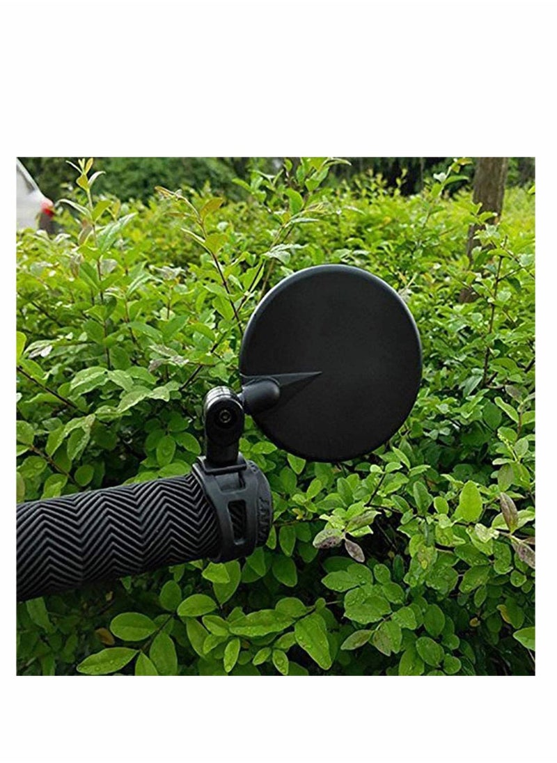 SYOSI - 1 Pack Bar End Bike Mirrors Mountain Bicycle Rear View Mirrors 360 Dregree Rotatable Adjustable Handlebar Mounted Plastic Convex Mirror for Mountain Road Bike Cycling - Image 1