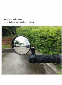 SYOSI 1 Pack Bar End Bike Mirrors Mountain Bicycle Rear View Mirrors 360 Dregree Rotatable Adjustable Handlebar Mounted Plastic Convex Mirror for Mountain Road Bike Cycling  - Image 5