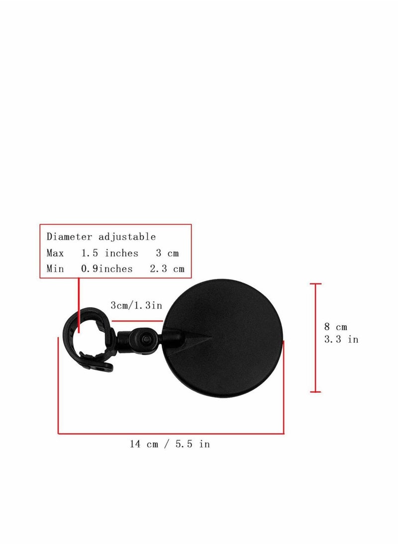 SYOSI - 1 Pack Bar End Bike Mirrors Mountain Bicycle Rear View Mirrors 360 Dregree Rotatable Adjustable Handlebar Mounted Plastic Convex Mirror for Mountain Road Bike Cycling - Image 1