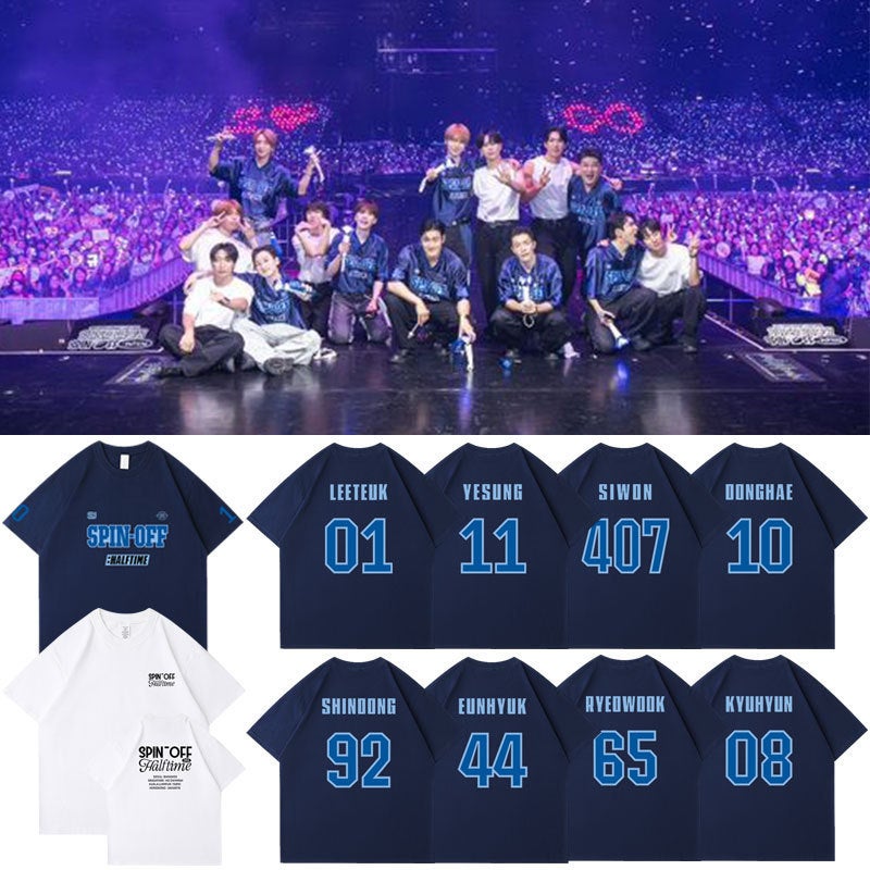 Short-Sleeved T-Shirt With The Same Clothes Around The Spinoffhalftime Of The Superjunior2024 Asian Tour Concert - Image 2