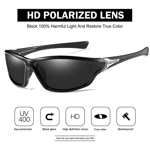 FAGUMA Sports Polarized Sunglasses For Men Cycling Driving Fishing UV400 Protection - Image 3