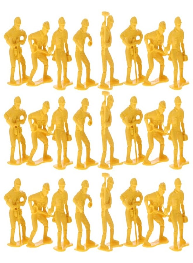 Garneck 54Pcs Miniature Construction Worker Figurines Set for Kids Realistic Engineering Doll Tiny People Action Figure Model Construction Site Playset for Display Education Collecting - Image 1