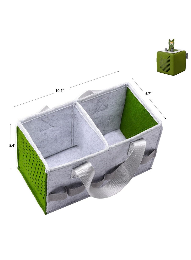 Case for Toniebox Starter Set, Bag for Tonies Box Kids Hard Case with Handle, Portable Travel Case for Toniebox Starter Set, Portable Carrying Case for Toniebox, Compatible with Tonies Figure, Green  - Image 4