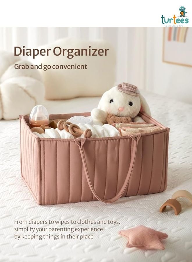 turtees Baby Caddy Organizer Bag  Portable Diaper Storage for Newborns & Toddlers  Multipurpose Nursery Bag with Compartments  Perfect for Moms - Image 1