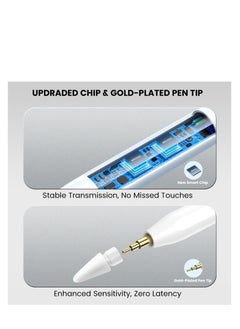 Generic iPad Pen P1 for iPad 10th/9th Generation, iPad Stylus Pen with Upgraded 500mAh Battery | Palm Rejection | Magnetic Adsorption | Tilt Technology | Precision Stylus Pen for iPad 2018-2024  - Image 3