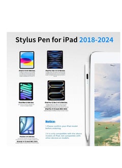 Generic iPad Pen P1 for iPad 10th/9th Generation, iPad Stylus Pen with Upgraded 500mAh Battery | Palm Rejection | Magnetic Adsorption | Tilt Technology | Precision Stylus Pen for iPad 2018-2024  - Image 5