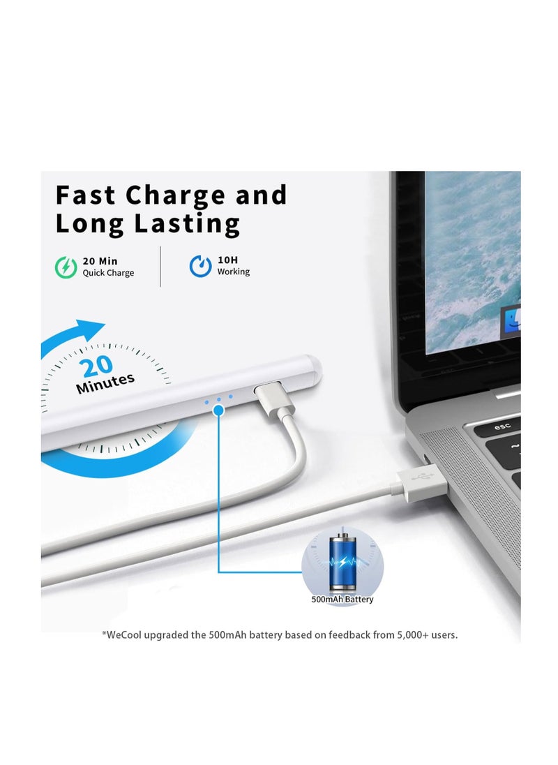 Generic - iPad Pen P1 for iPad 10th/9th Generation, iPad Stylus Pen with Upgraded 500mAh Battery | Palm Rejection | Magnetic Adsorption | Tilt Technology | Precision Stylus Pen for iPad 2018-2024 - Image 1