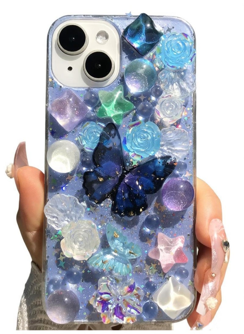Compatible with iPhone 14 phone case, soft case for shock, collision, and fall protection, Starry Sky deep blue night - Image 1