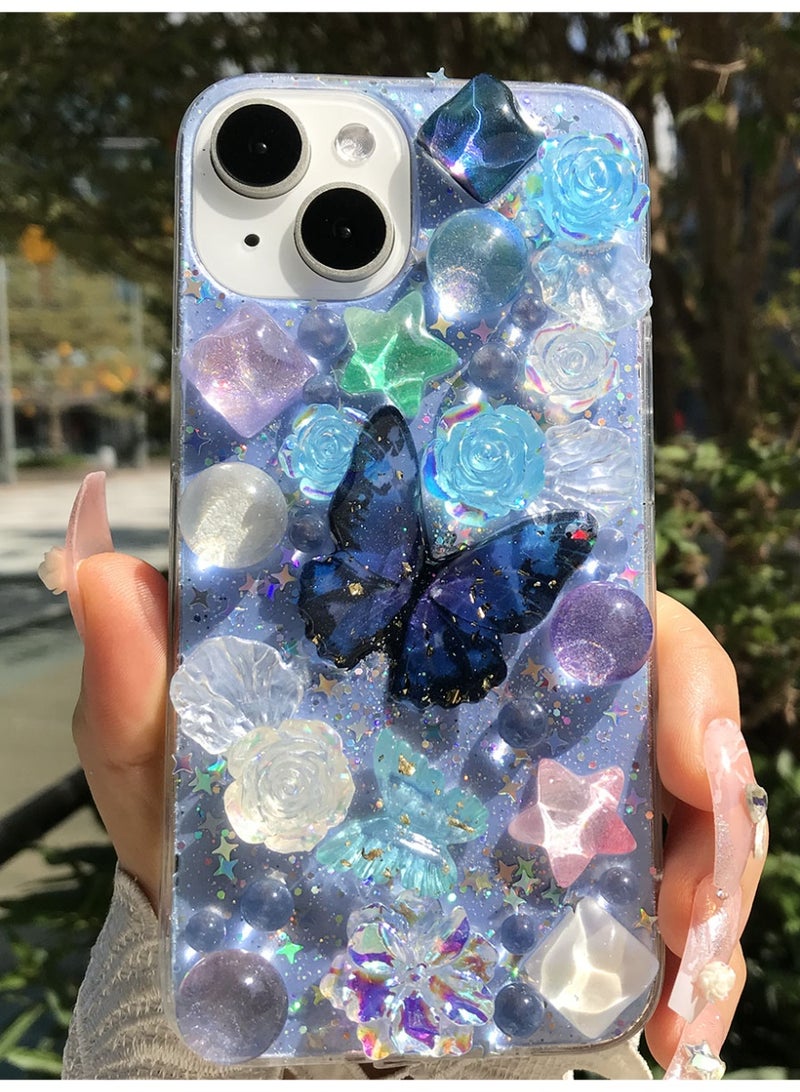 Compatible with iPhone 14 phone case, soft case for shock, collision, and fall protection, Starry Sky deep blue night - Image 2