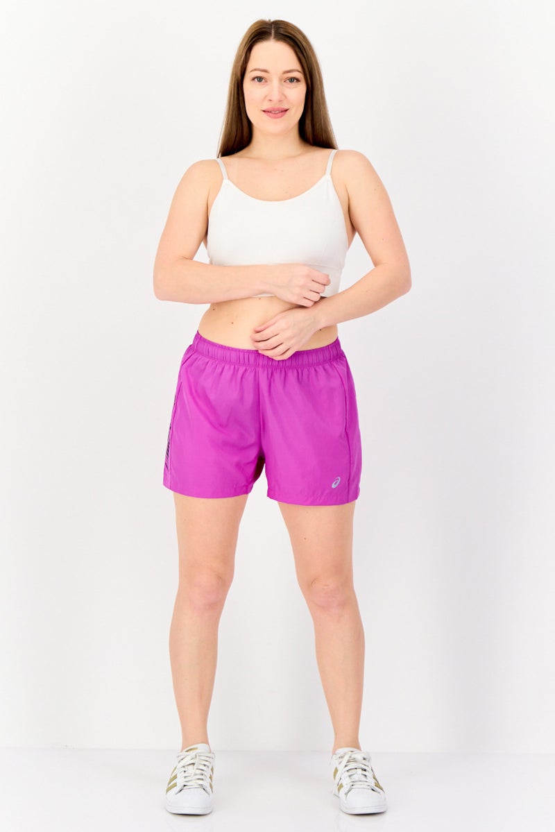 asics Women Sportswear Fit 4 Inseam Training Shorts, Purple  - Image 2