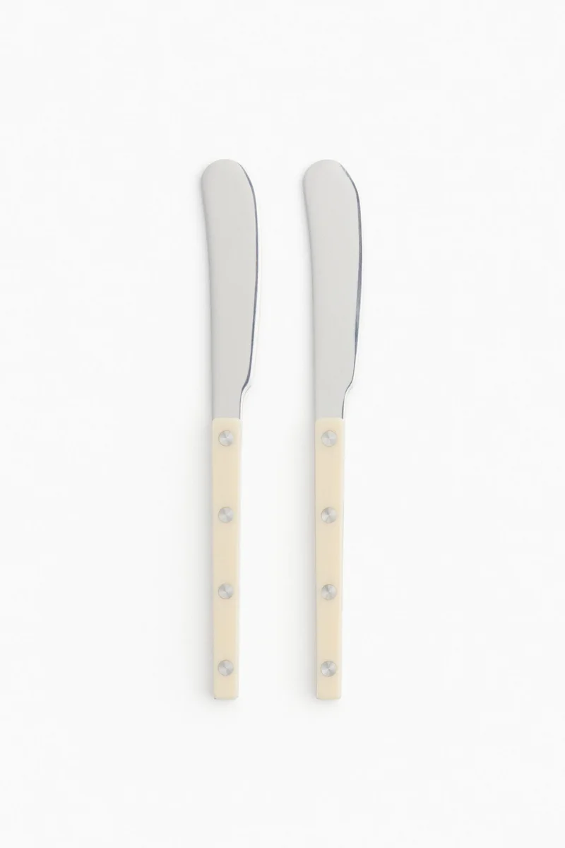 H&M 2-pack stainless steel butter knives