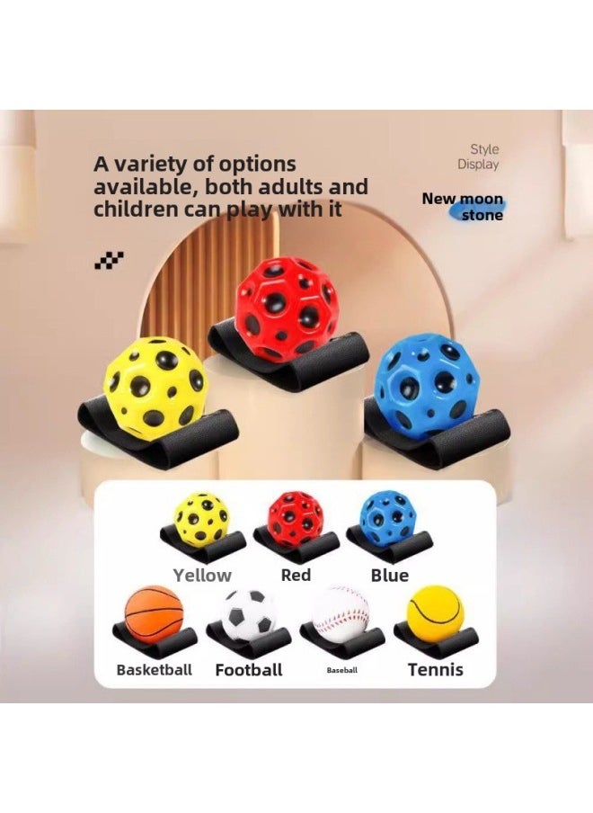 null - Lunar Elastic Ball Rebound With Rope Children's Toy Outdoor Rebound Ball With Wrist Strap Hand Throw Up The Spin Magic Ball-Specifications:Upgraded Moon Style-color  Free Wristband - Image 1