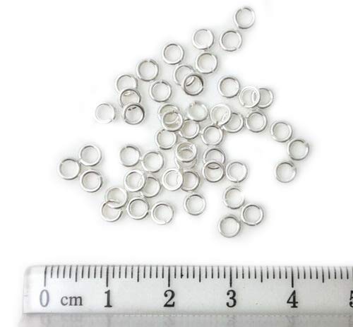 Hengulus Sterling Silver Open Jump Rings 4mm 20 Gauge (50 Rings) from CraftWire - Image 2