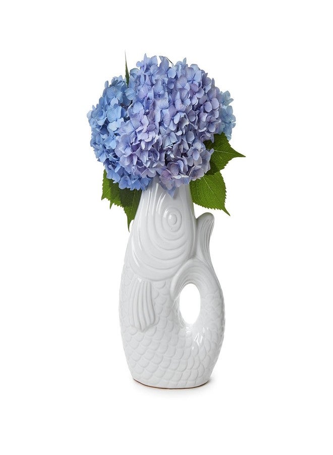 توز كومباني مزهرية سمك كبيرة من تووز كومباني، 12 بوصة، سيراميك، أبيض - Image 3